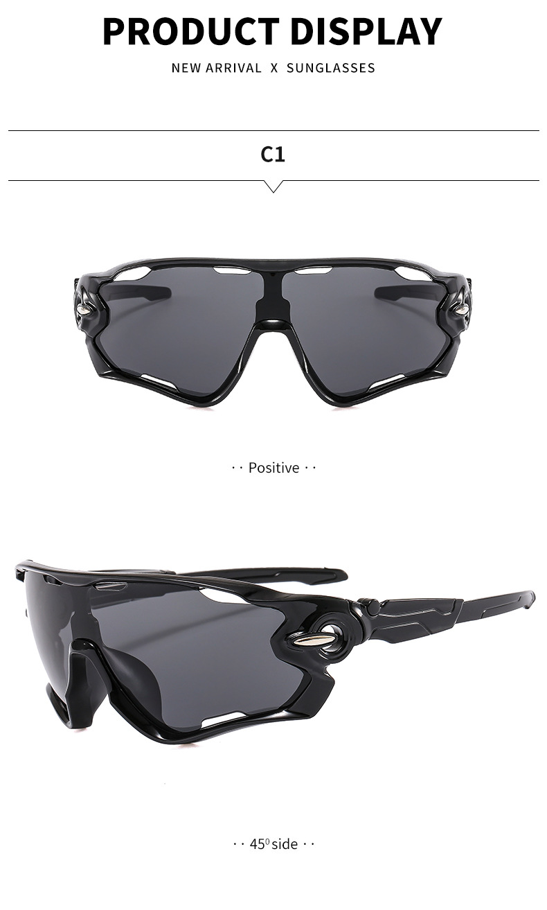 Neon Silver UV400 Cycling & Running Sunglasses / $1.03 per pair (Wholesale Price) Details and Specifications