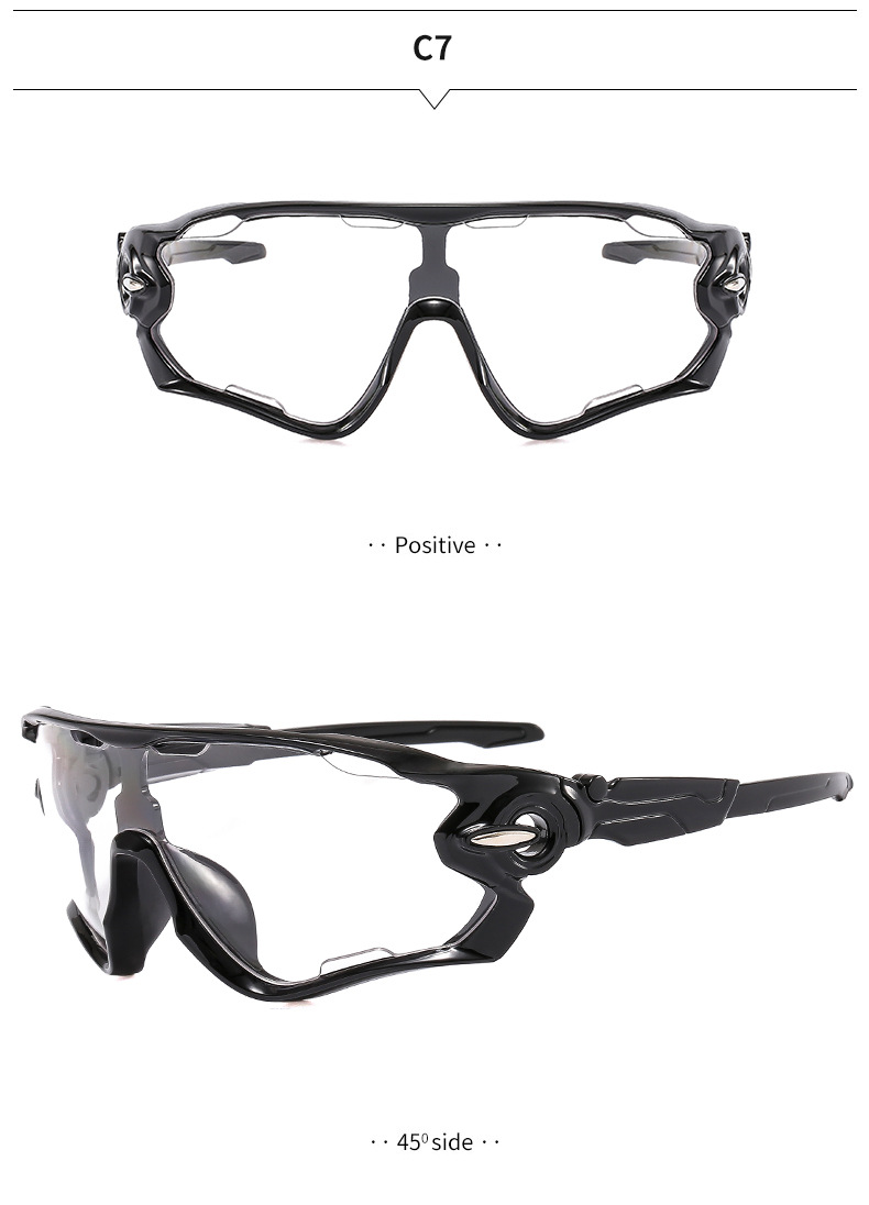 Gold PC Alloy (Plastic) Neon Silver UV400 Cycling & Running Sunglasses / $1.03 per pair (Wholesale Price) - Details 13