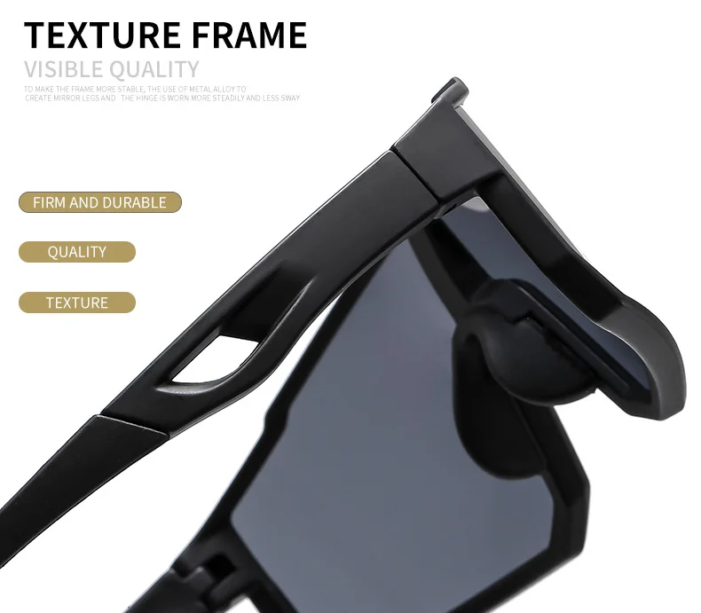Black Polycarbonate (PC) Neon UV400 Cycling & Running Sunglasses / $1.11 per pair (Wholesale Price) - View 3
