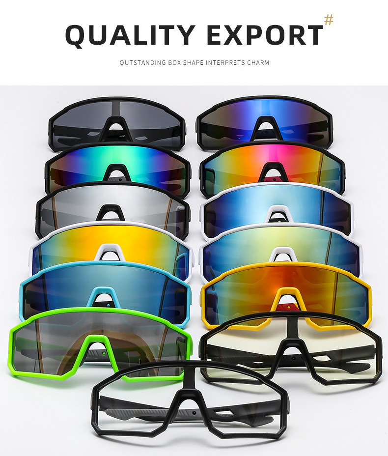 Black Polycarbonate (PC) Neon UV400 Cycling & Running Sunglasses / $1.11 per pair (Wholesale Price) - View 4