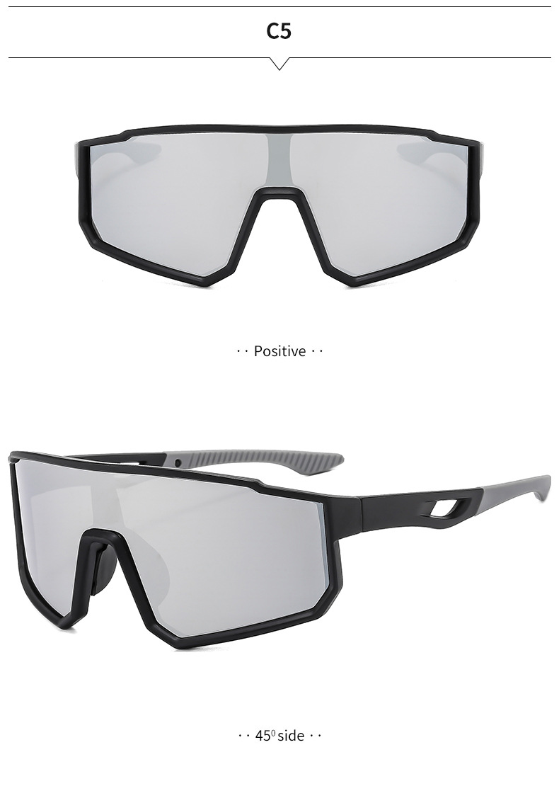 Black Polycarbonate (PC) Neon UV400 Cycling & Running Sunglasses / $1.11 per pair (Wholesale Price) - Details 7