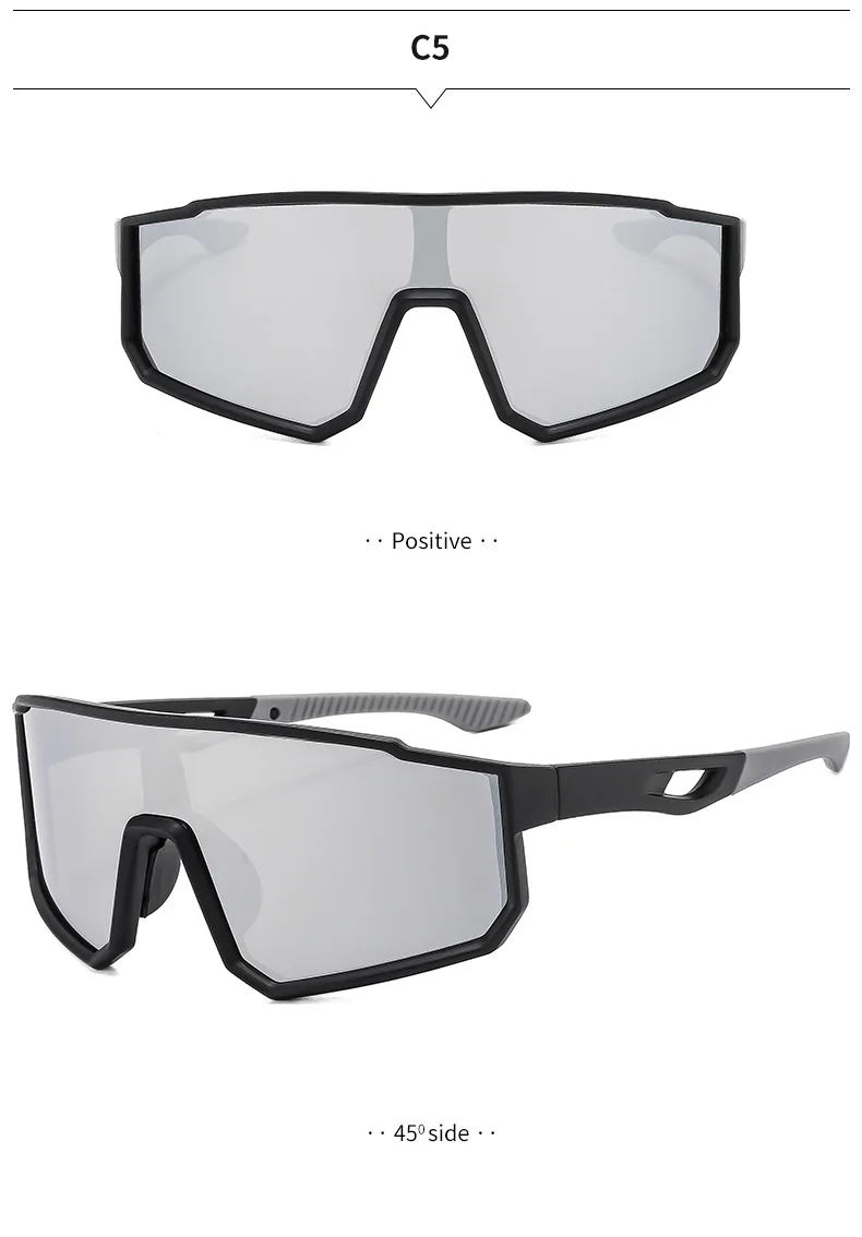 Black Polycarbonate (PC) Neon UV400 Cycling & Running Sunglasses / $1.11 per pair (Wholesale Price) - Details 7