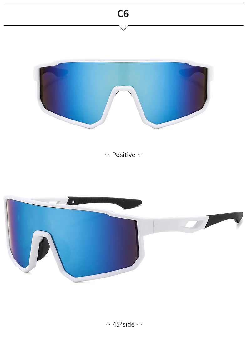 Black Polycarbonate (PC) Neon UV400 Cycling & Running Sunglasses / $1.11 per pair (Wholesale Price) - Details 8