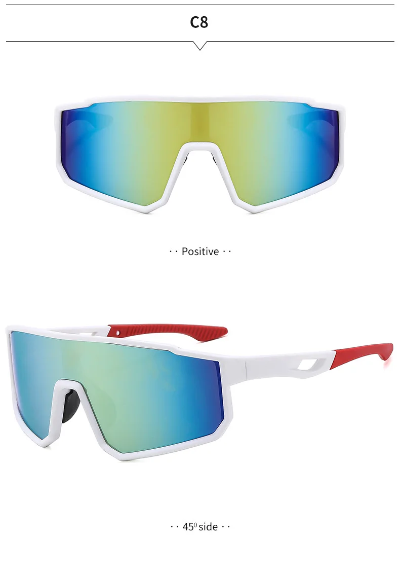 Black Polycarbonate (PC) Neon UV400 Cycling & Running Sunglasses / $1.11 per pair (Wholesale Price) - Details 10