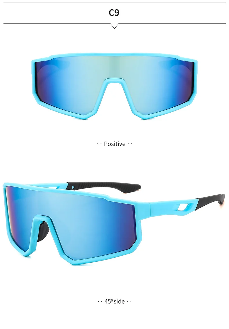 Black Polycarbonate (PC) Neon UV400 Cycling & Running Sunglasses / $1.11 per pair (Wholesale Price) - Details 11