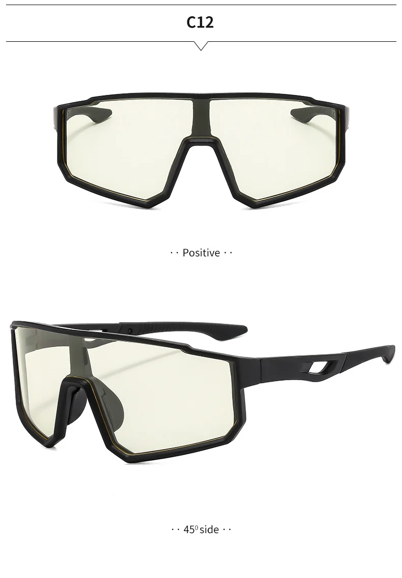 Black Polycarbonate (PC) Neon UV400 Cycling & Running Sunglasses / $1.11 per pair (Wholesale Price) - Details 14