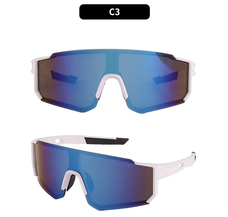 Black Polycarbonate (PC) Wholesale Neon Cycling Sunglasses UV400 / $1.03 per pair (Wholesale Price) - View 4