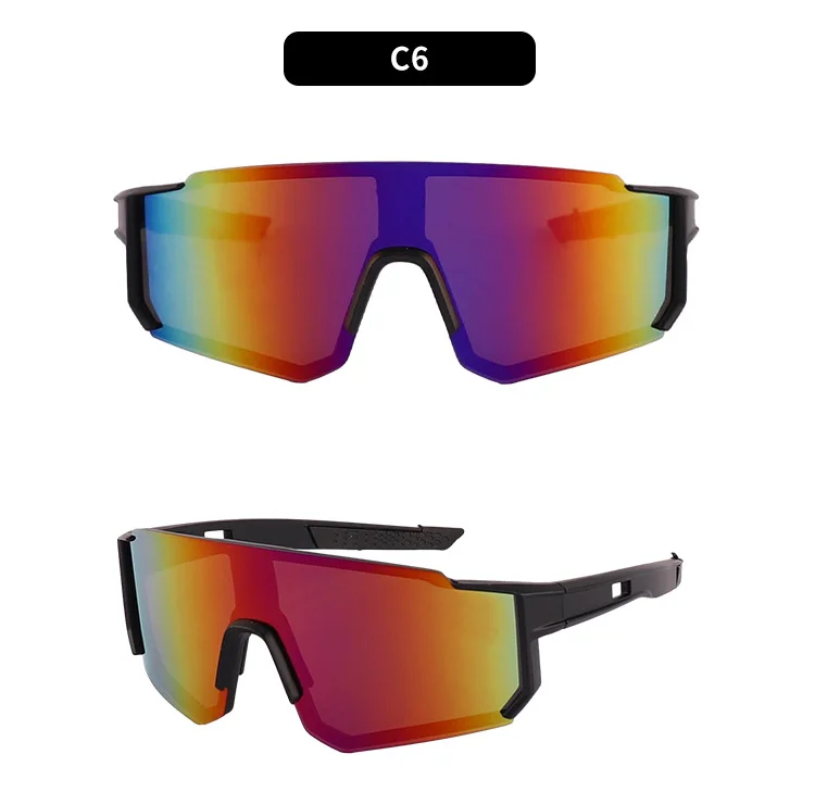 Black Polycarbonate (PC) Wholesale Neon Cycling Sunglasses UV400 / $1.03 per pair (Wholesale Price) - Details 2