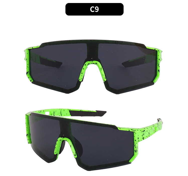 Black Polycarbonate (PC) Wholesale Neon Cycling Sunglasses UV400 / $1.03 per pair (Wholesale Price) - Details 5