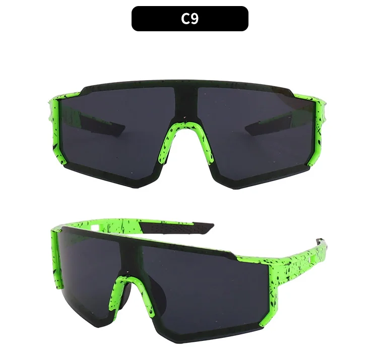 Black Polycarbonate (PC) Wholesale Neon Cycling Sunglasses UV400 / $1.03 per pair (Wholesale Price) - Details 5