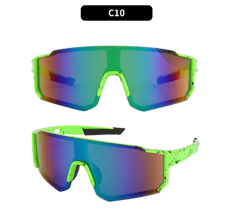 Black Polycarbonate (PC) Wholesale Neon Cycling Sunglasses UV400 / $1.03 per pair (Wholesale Price) - Details 6