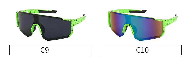 Black Polycarbonate (PC) Wholesale Neon Cycling Sunglasses UV400 / $1.03 per pair (Wholesale Price) - Details 9