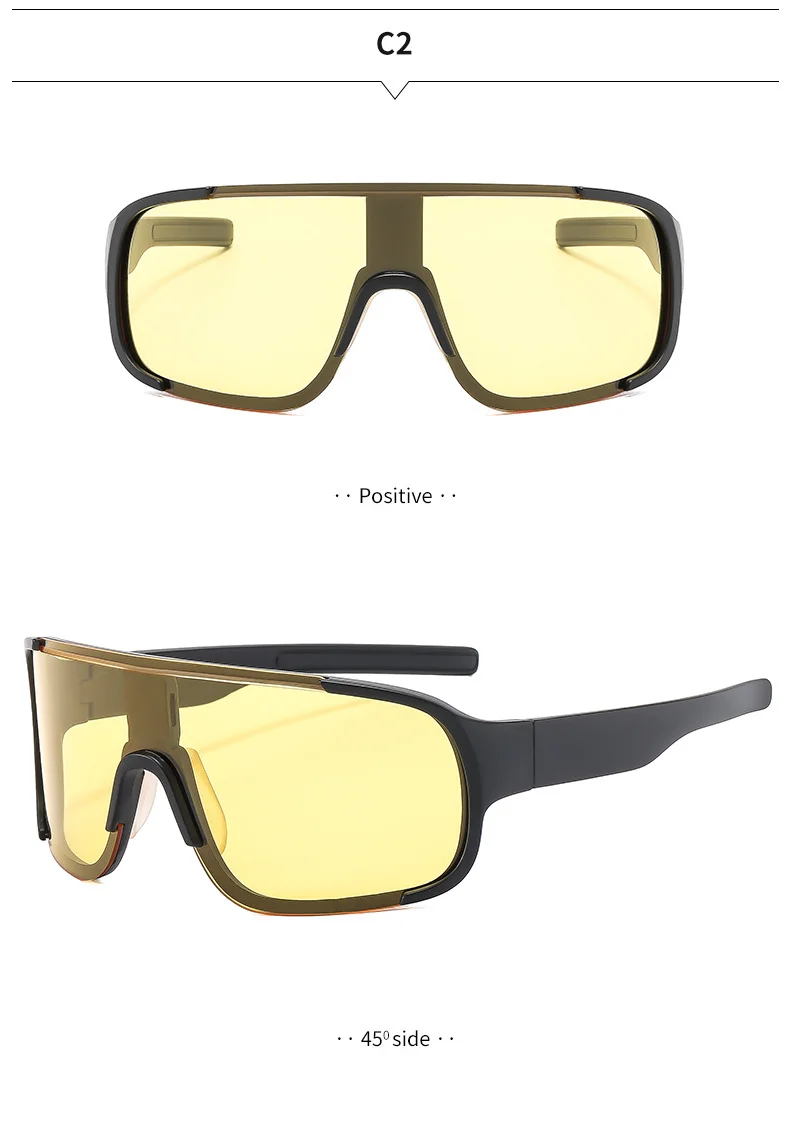 Black PC Alloy (Plastic) UV400 Glow Cycling Sunglasses / $0.82 per pair (Wholesale Price) - Details 4