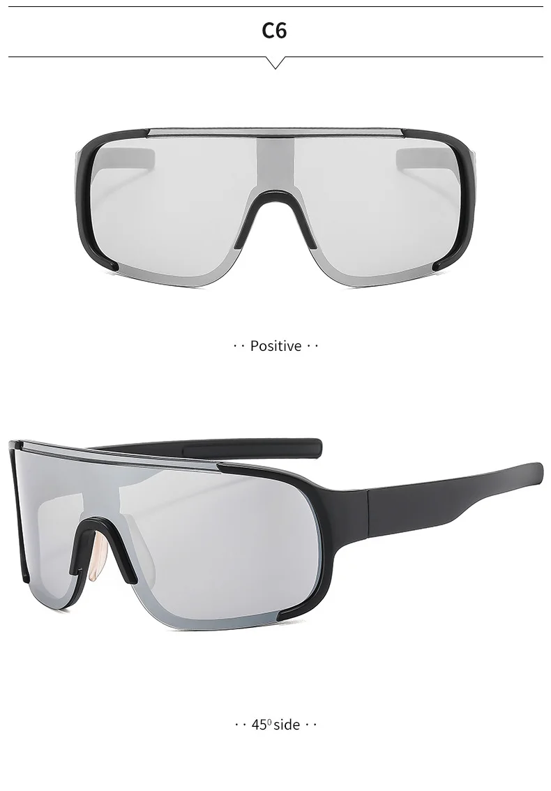 Black PC Alloy (Plastic) UV400 Glow Cycling Sunglasses / $0.82 per pair (Wholesale Price) - Details 8