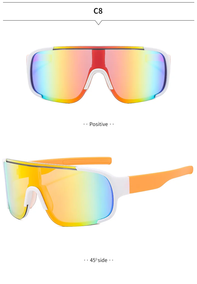 Black PC Alloy (Plastic) UV400 Glow Cycling Sunglasses / $0.82 per pair (Wholesale Price) - Details 10