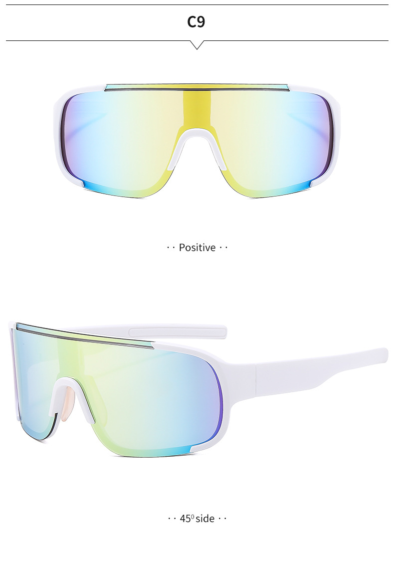Black PC Alloy (Plastic) UV400 Glow Cycling Sunglasses / $0.82 per pair (Wholesale Price) - Details 11