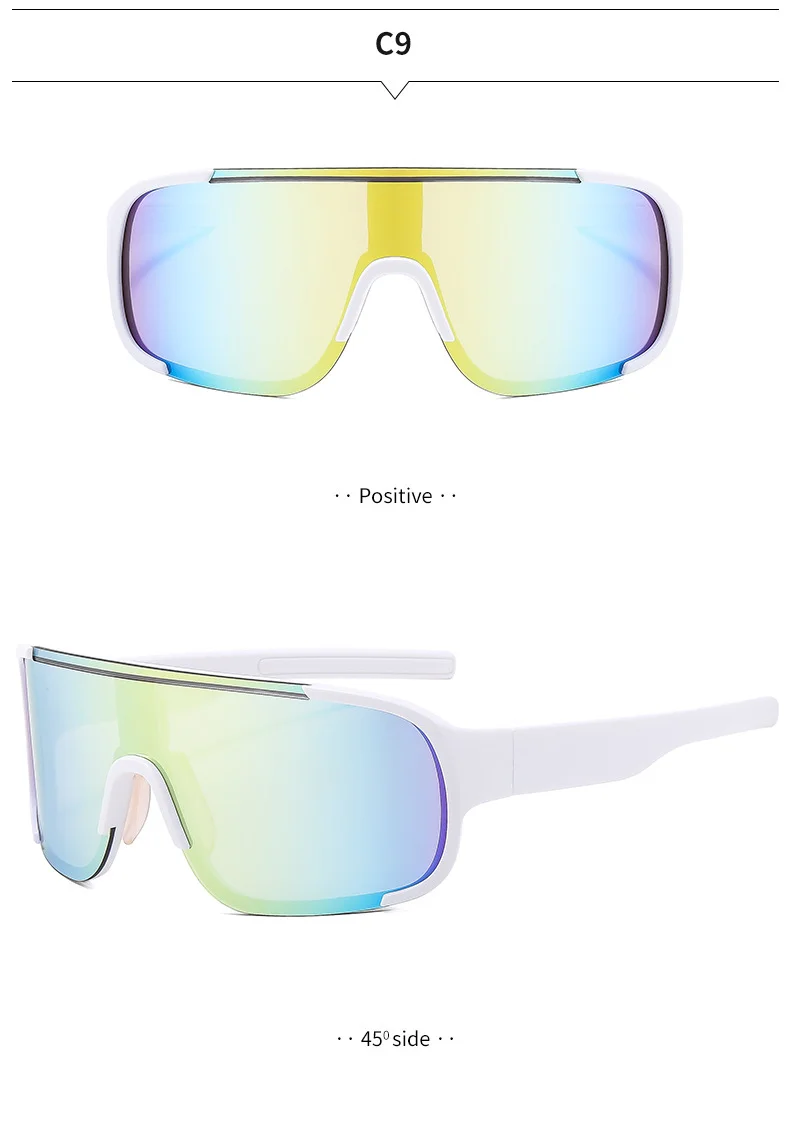 Black PC Alloy (Plastic) UV400 Glow Cycling Sunglasses / $0.82 per pair (Wholesale Price) - Details 11