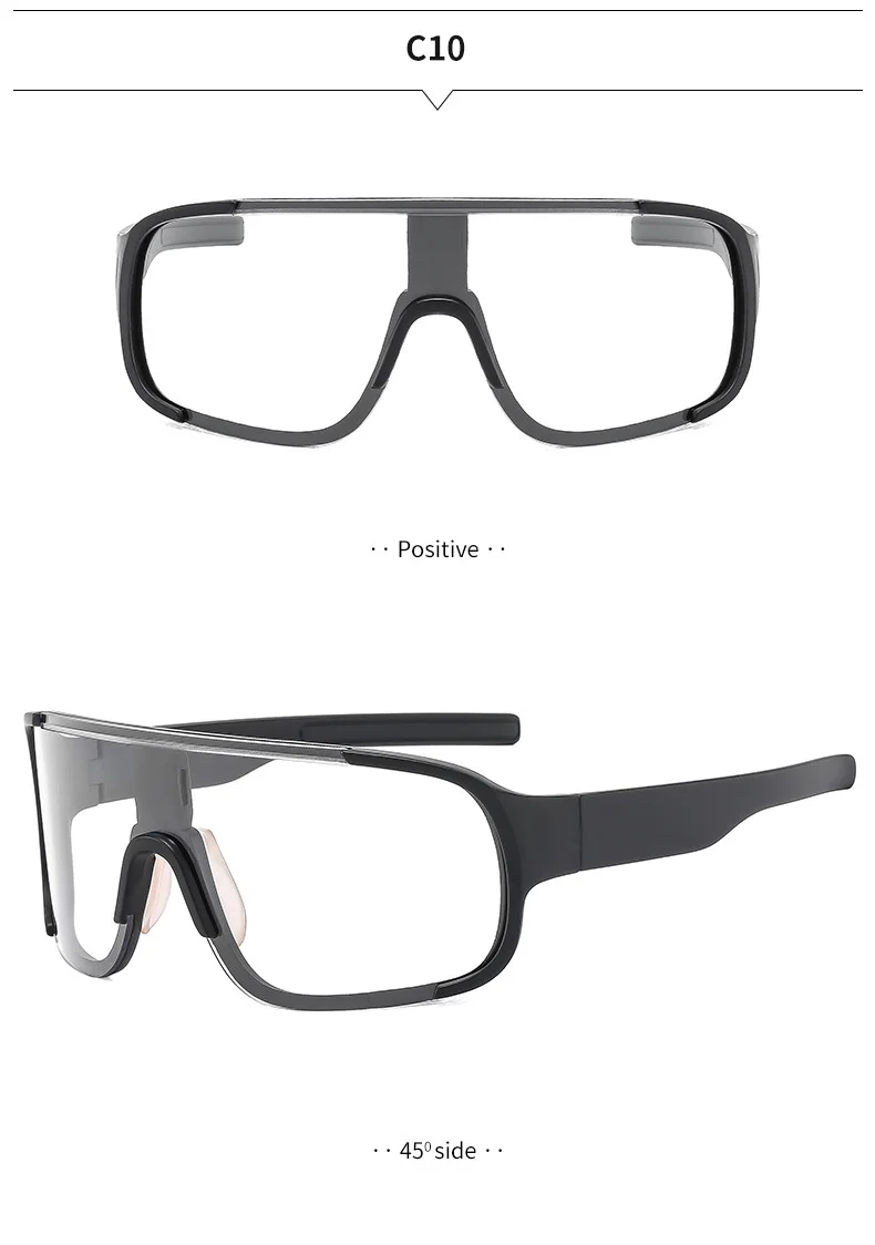 Black PC Alloy (Plastic) UV400 Glow Cycling Sunglasses / $0.82 per pair (Wholesale Price) - Details 12