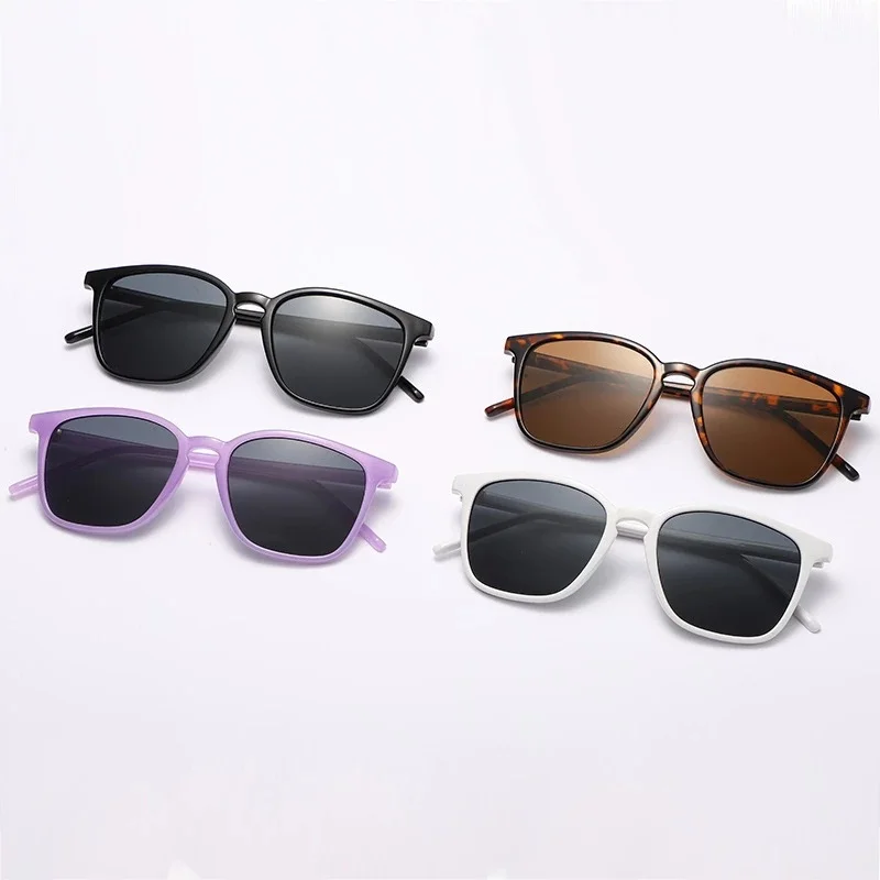Bright Black, Leopard Print, White, Purple PC New Simple Retro Sunglasses / $0.91 per pair (Wholesale Price) - View 1