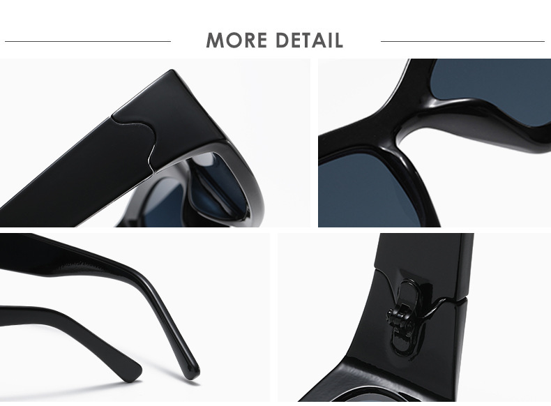 Electroplated Silver Metal Women's Y2K Style Ultra-Cool Sunglasses / $0.52 per pair (Wholesale Price) - View 3