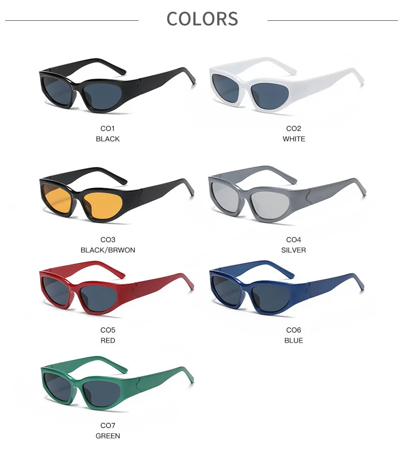 Electroplated Silver Metal Women's Y2K Style Ultra-Cool Sunglasses / $0.52 per pair (Wholesale Price) - Details 2