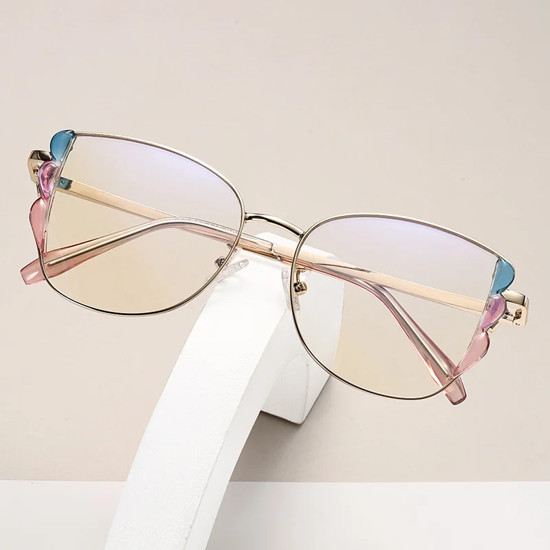 Black PC Women's Fashion Butterfly Optical Frames - Instant Color Changing Anti-Blue Light Glasses Wholesale - View 3