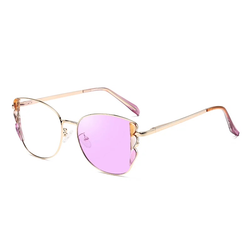 Black PC Women's Fashion Butterfly Optical Frames - Instant Color Changing Anti-Blue Light Glasses Wholesale - View 4