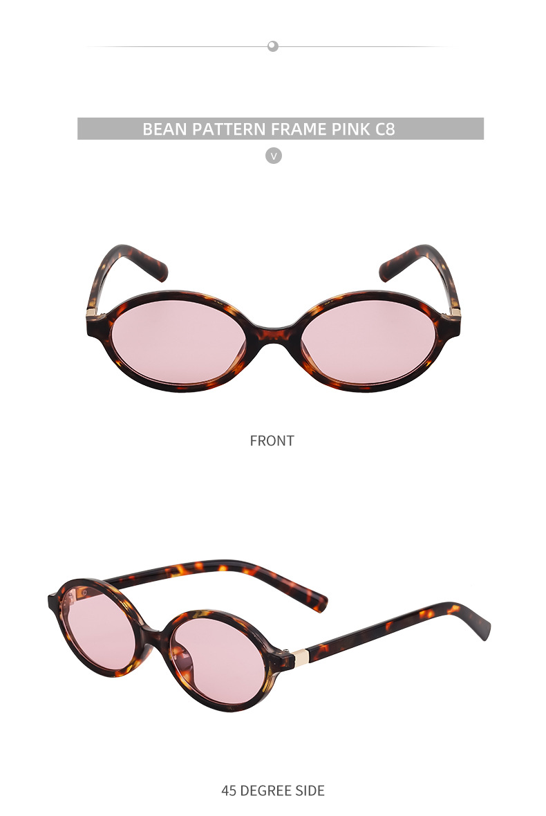 Black PC Women's Fashion Oval Small Frame Sunglasses - Retro Street Style UV400 Sun Glasses - Details 17