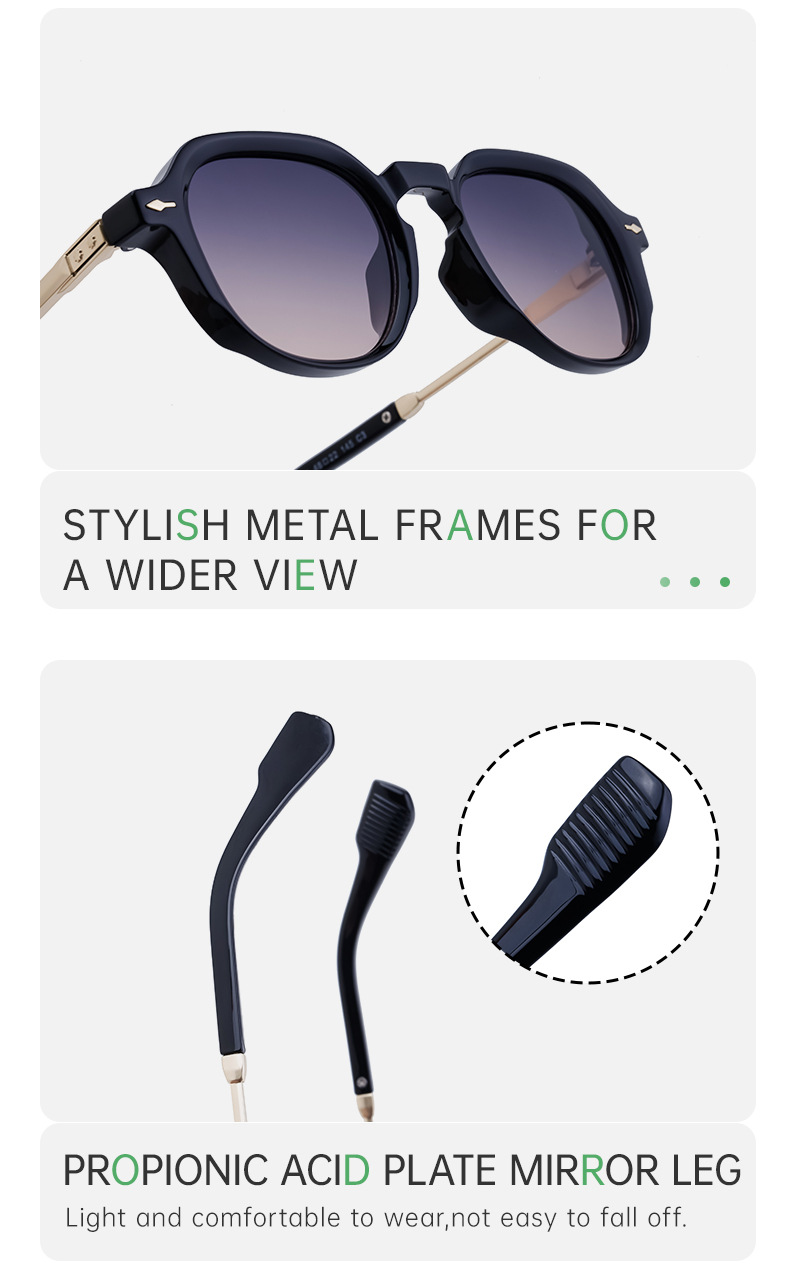 Black Metal Trendy Vintage Leopard Sun Glasses Women - Fashion Small Square Outdoor UV Protection Eyewear - Details 6