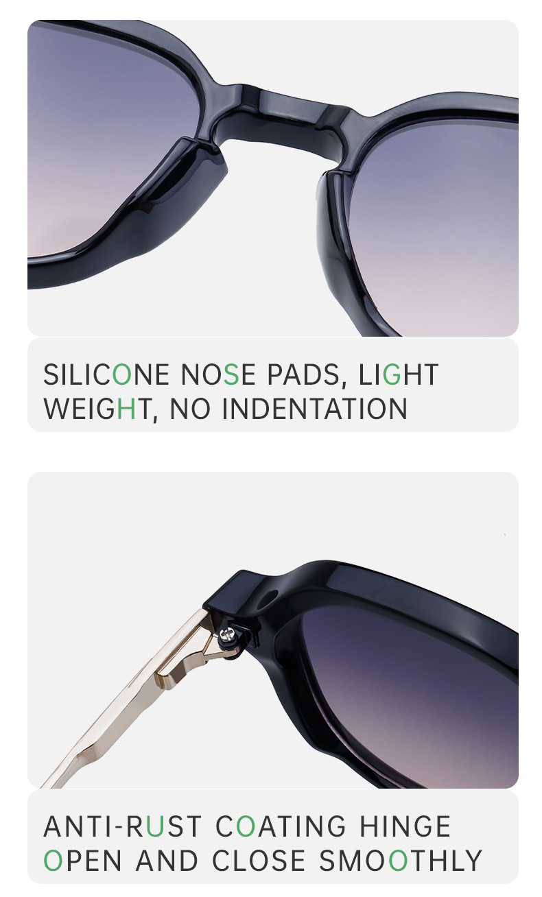 Black Metal Trendy Vintage Leopard Sun Glasses Women - Fashion Small Square Outdoor UV Protection Eyewear - Details 7