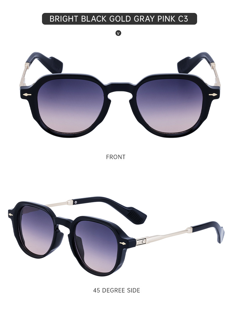 Black Metal Trendy Vintage Leopard Sun Glasses Women - Fashion Small Square Outdoor UV Protection Eyewear - Details 11