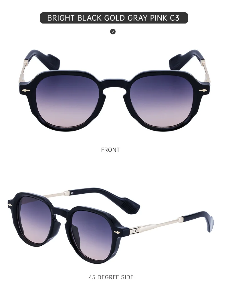 Black Metal Trendy Vintage Leopard Sun Glasses Women - Fashion Small Square Outdoor UV Protection Eyewear - Details 11