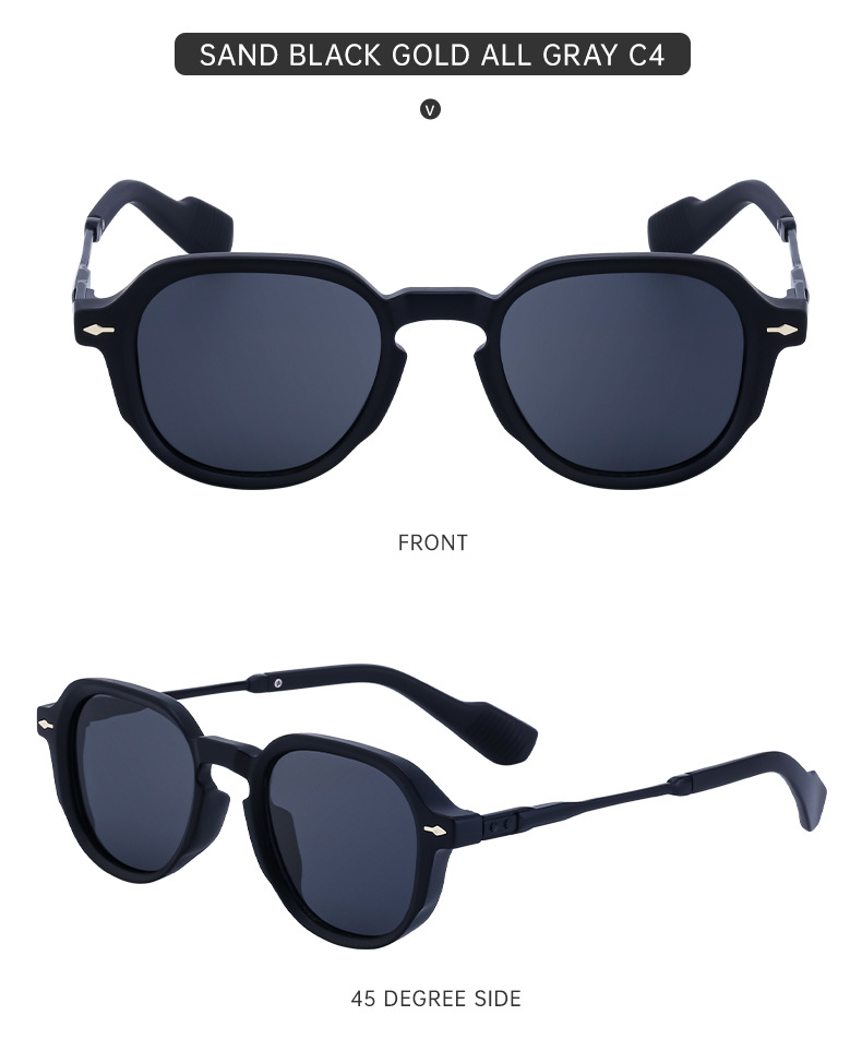 Black Metal Trendy Vintage Leopard Sun Glasses Women - Fashion Small Square Outdoor UV Protection Eyewear - Details 12