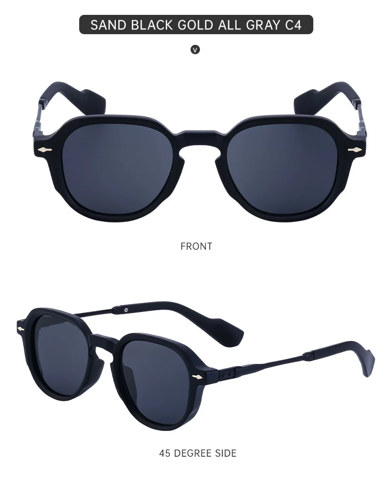 Black Metal Trendy Vintage Leopard Sun Glasses Women - Fashion Small Square Outdoor UV Protection Eyewear - Details 12