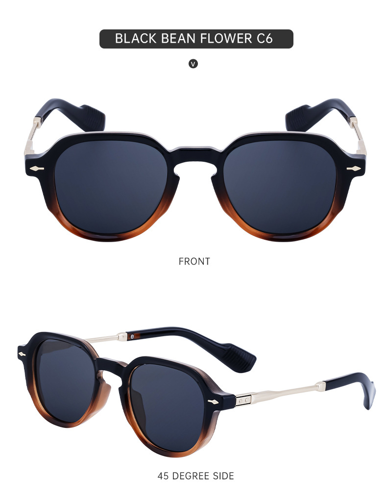 Black Metal Trendy Vintage Leopard Sun Glasses Women - Fashion Small Square Outdoor UV Protection Eyewear - Details 13