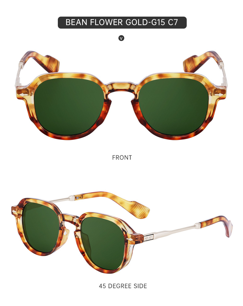 Black Metal Trendy Vintage Leopard Sun Glasses Women - Fashion Small Square Outdoor UV Protection Eyewear - Details 14