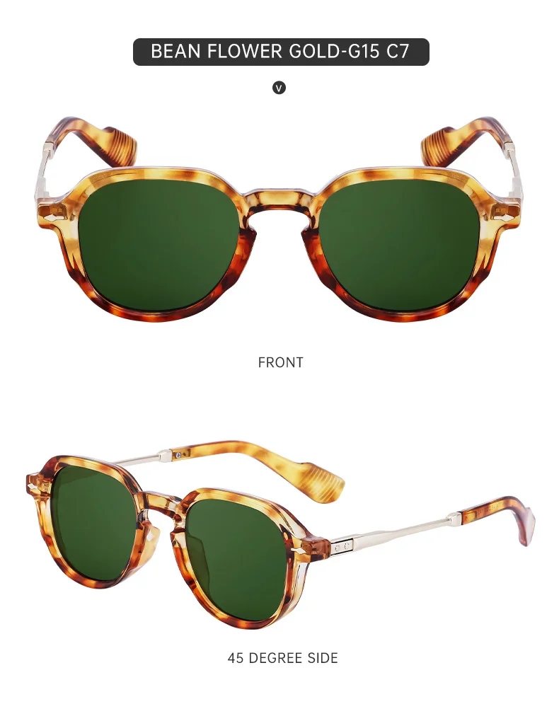 Black Metal Trendy Vintage Leopard Sun Glasses Women - Fashion Small Square Outdoor UV Protection Eyewear - Details 14
