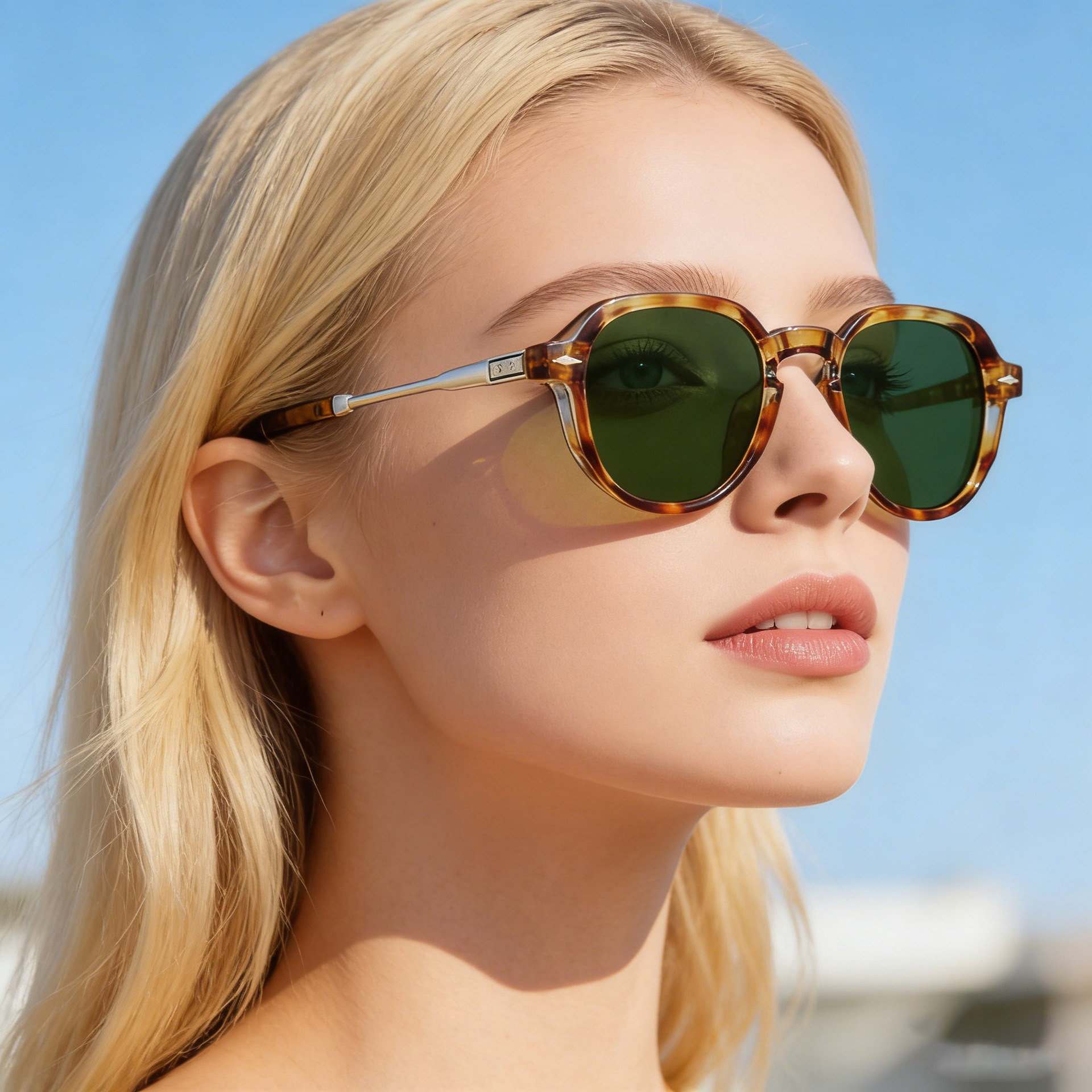 Black Metal Trendy Vintage Leopard Sun Glasses Women - Fashion Small Square Outdoor UV Protection Eyewear - View 1