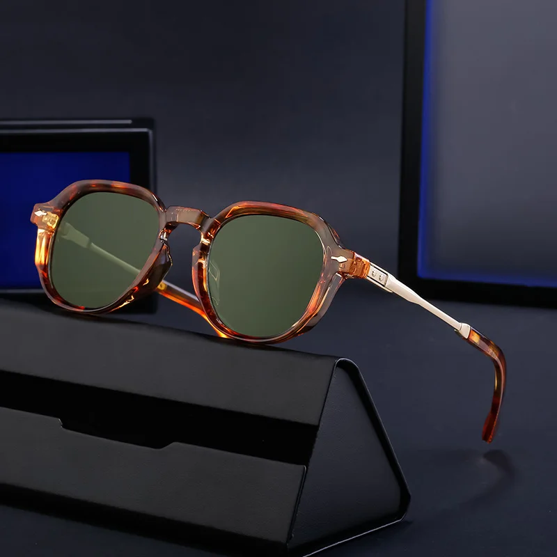 Black Metal Trendy Vintage Leopard Sun Glasses Women - Fashion Small Square Outdoor UV Protection Eyewear - View 2