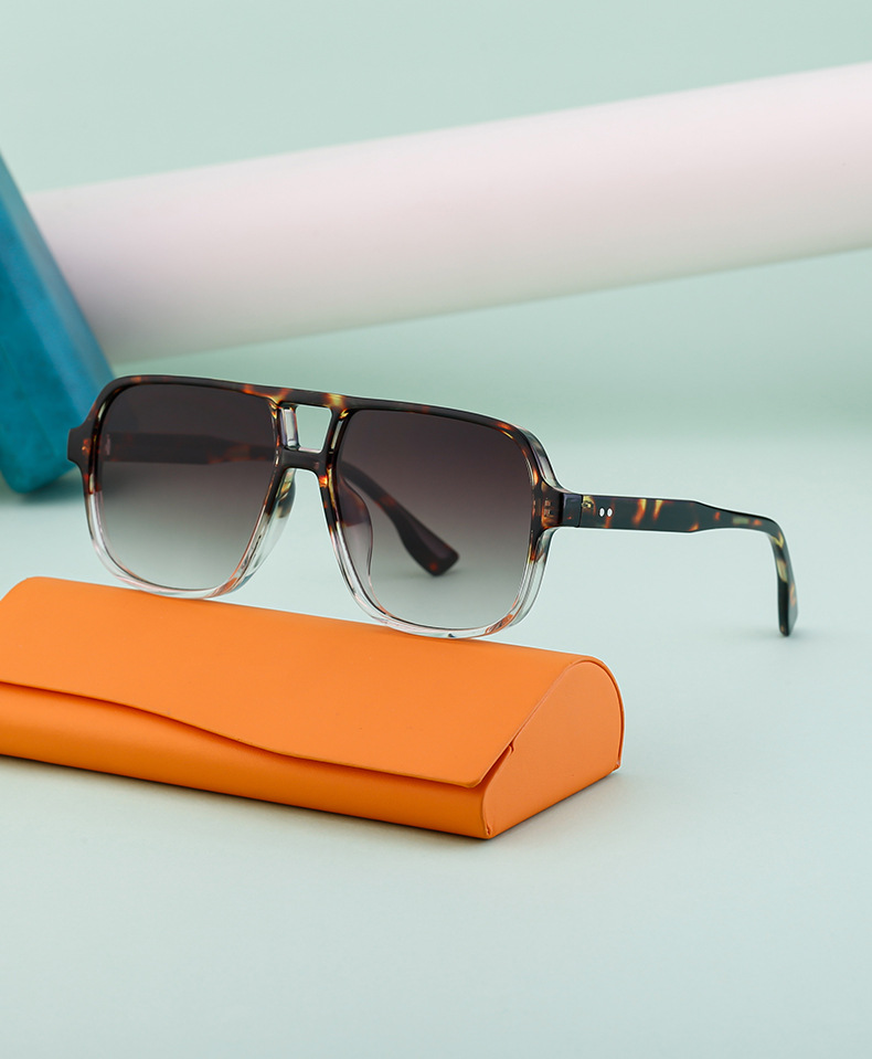 Black PC Vintage Aviator Sun Glasses Men - Large Frame Outdoor Sports UV Protection Eyewear - Details 3