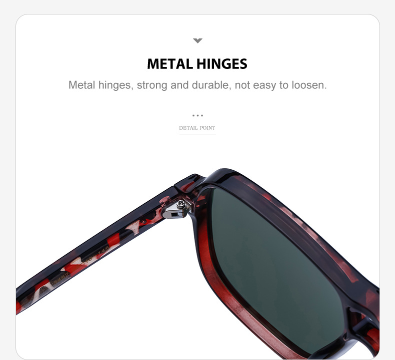 Black PC Vintage Aviator Sun Glasses Men - Large Frame Outdoor Sports UV Protection Eyewear - Details 14