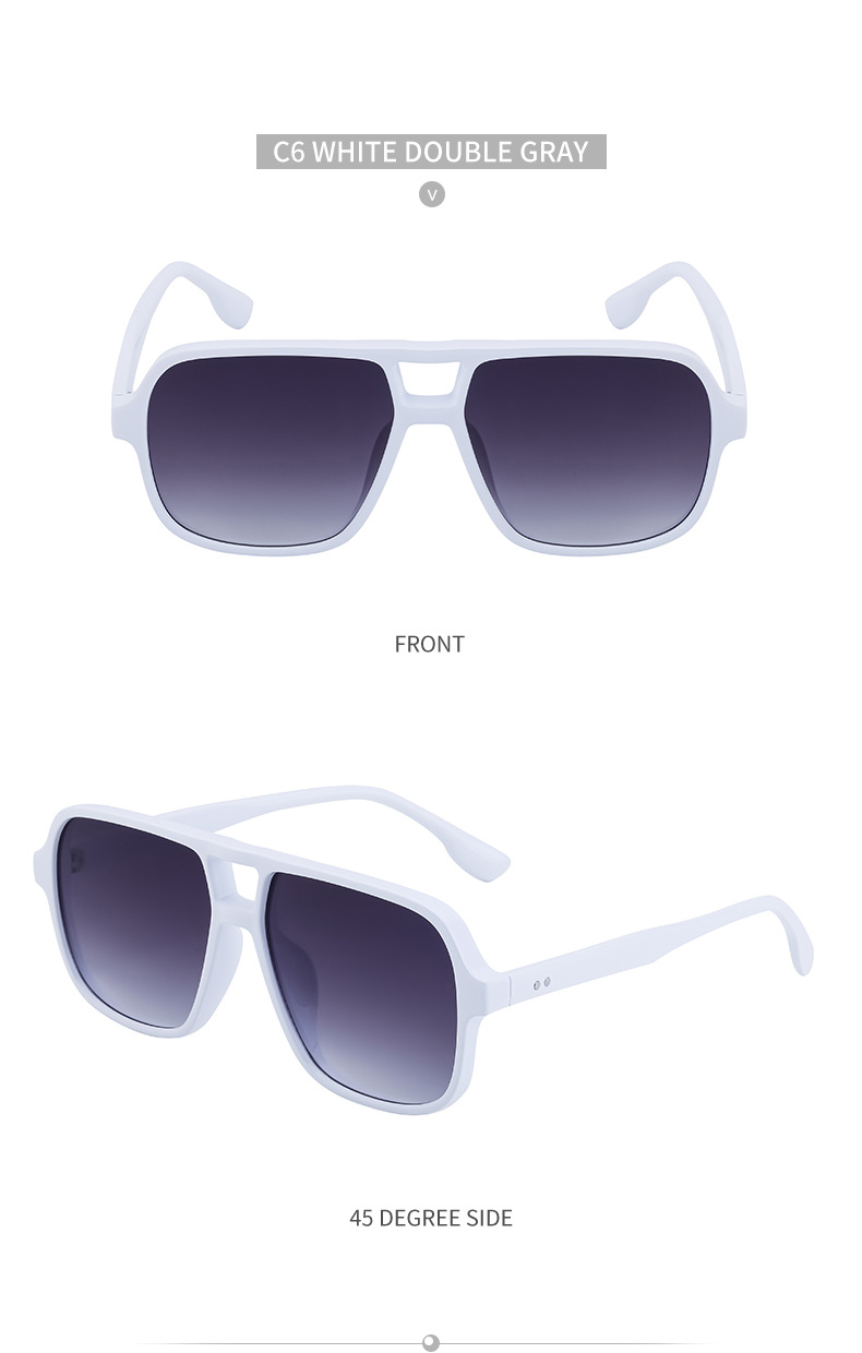 Black PC Vintage Aviator Sun Glasses Men - Large Frame Outdoor Sports UV Protection Eyewear - Details 24