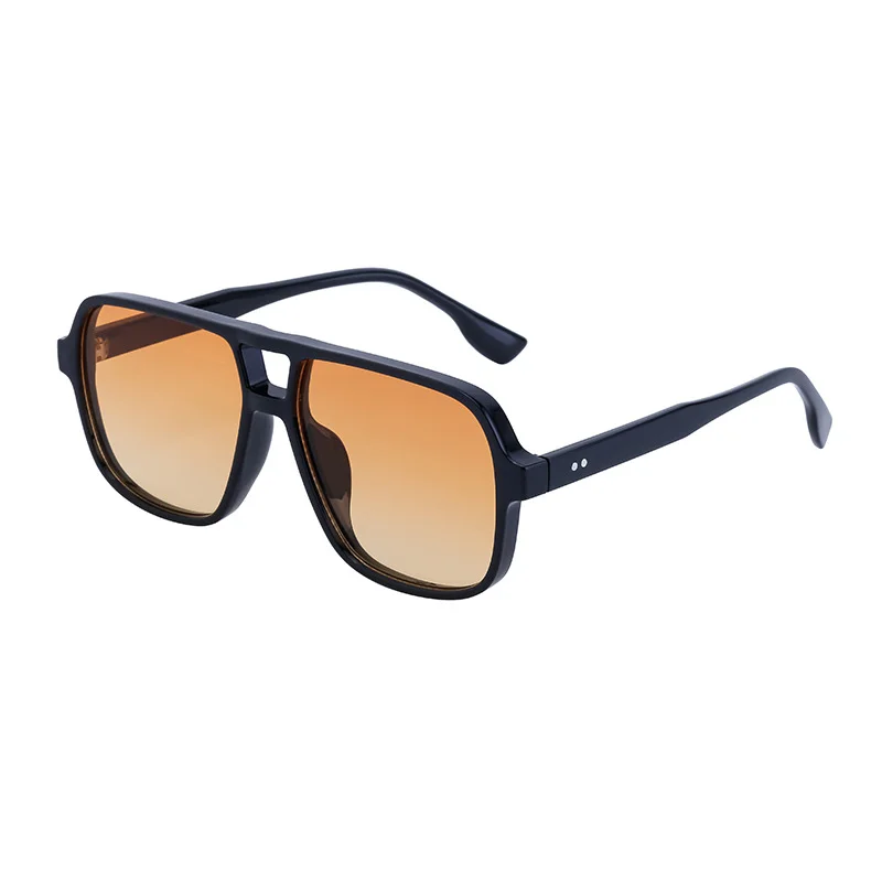 Black PC Vintage Aviator Sun Glasses Men - Large Frame Outdoor Sports UV Protection Eyewear - View 5