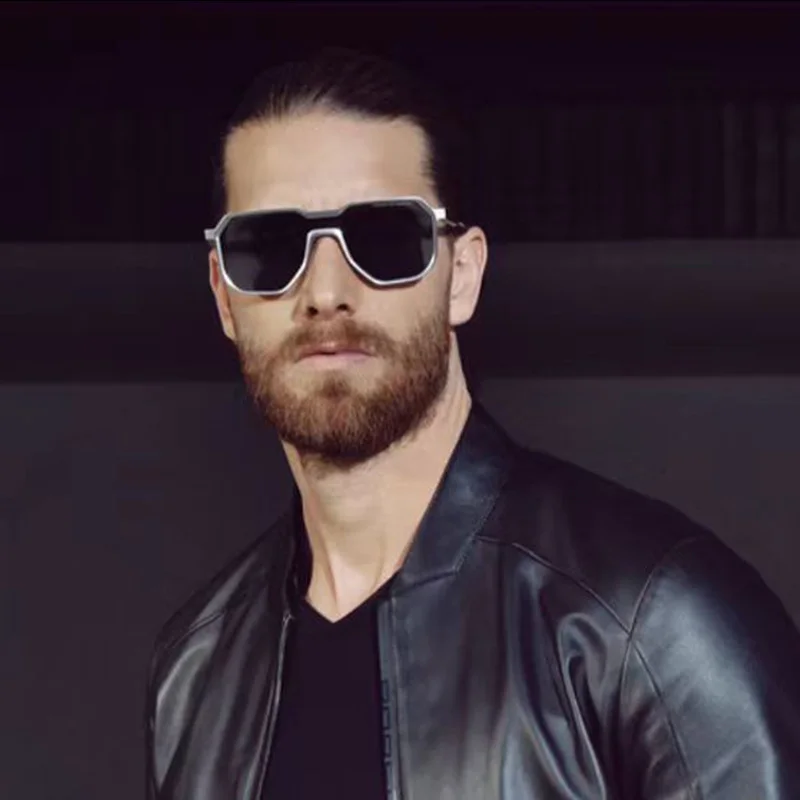 Men's Steampunk Irregular Sunglasses - Metal Full Frame One-Piece Driving Shades Wholesale