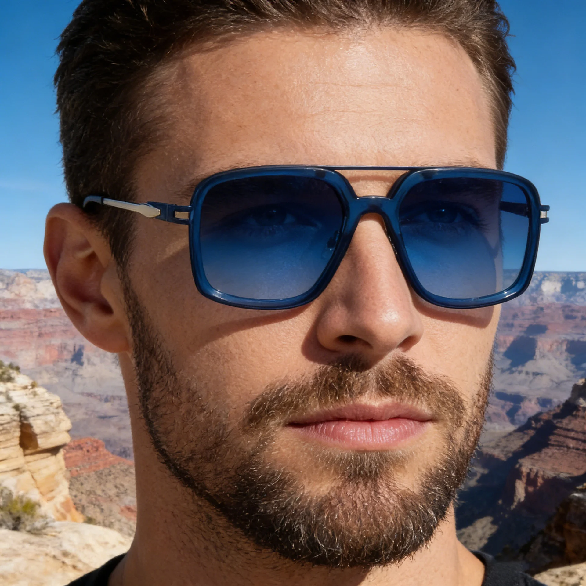 Black PC Men's Premium Retro Square Sunglasses - High-End Polarized Driving Shades Wholesale - Details 3