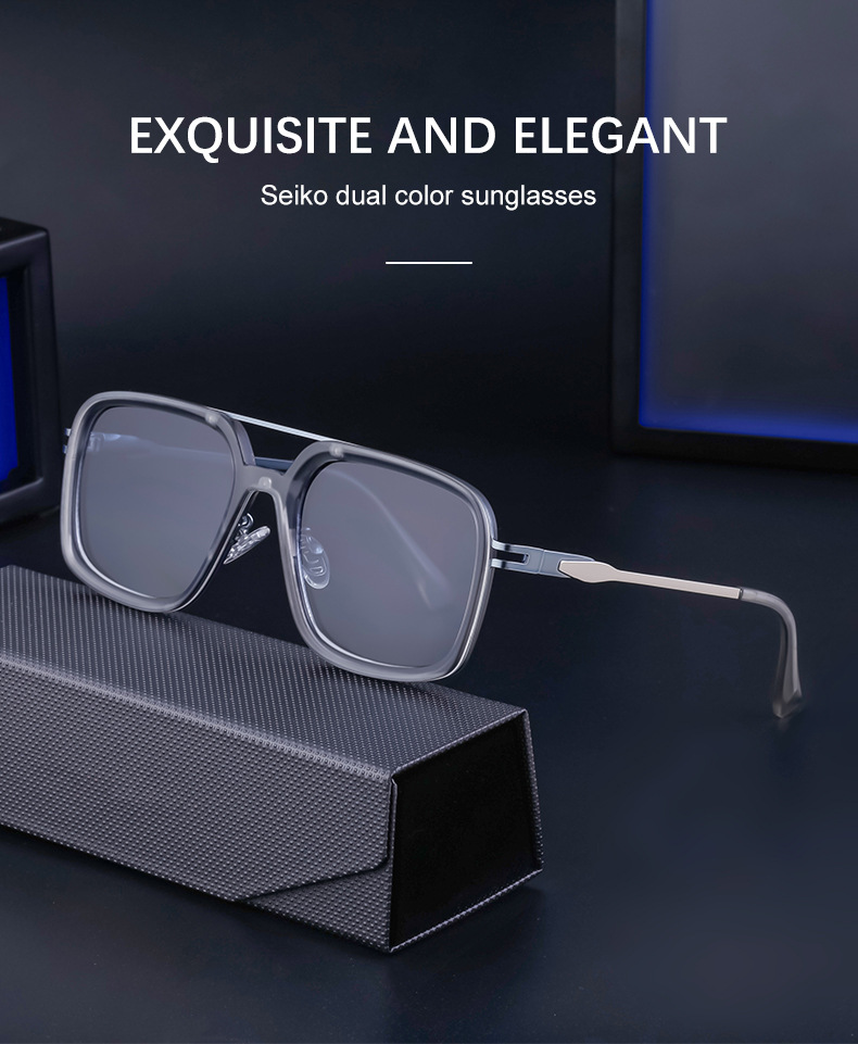 Black PC Men's Premium Retro Square Sunglasses - High-End Polarized Driving Shades Wholesale - Details 5