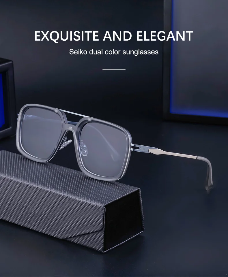 Black PC Men's Premium Retro Square Sunglasses - High-End Polarized Driving Shades Wholesale - Details 5