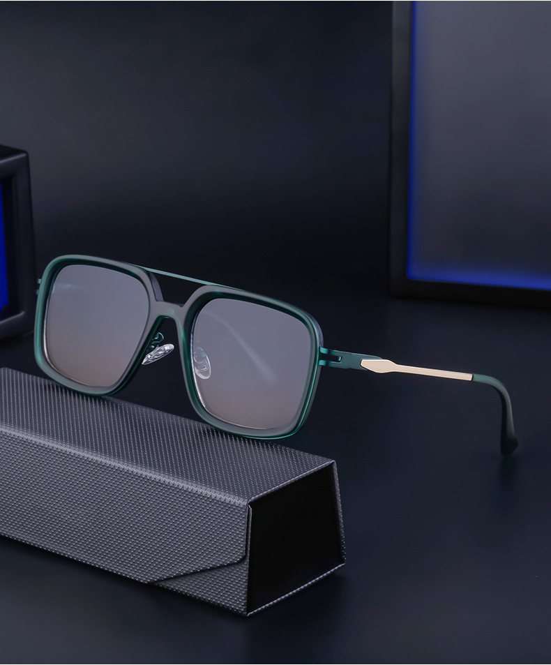 Black PC Men's Premium Retro Square Sunglasses - High-End Polarized Driving Shades Wholesale - Details 6