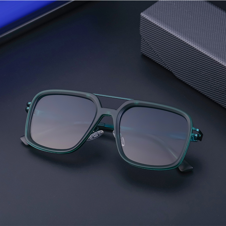 Black PC Men's Premium Retro Square Sunglasses - High-End Polarized Driving Shades Wholesale - Details 9