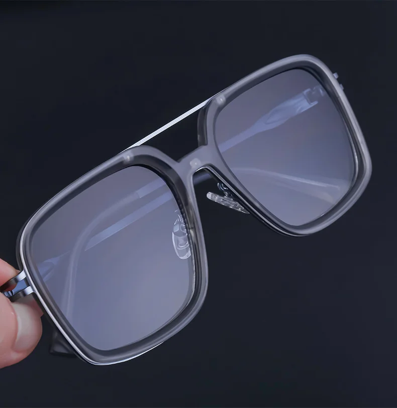 Black PC Men's Premium Retro Square Sunglasses - High-End Polarized Driving Shades Wholesale - Details 12